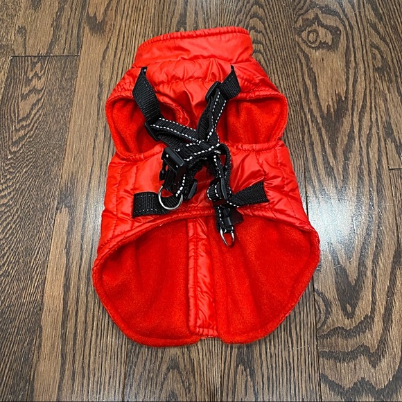 {Fashion Pet} Puffer Coat with Harness, S - Picture 2 of 2